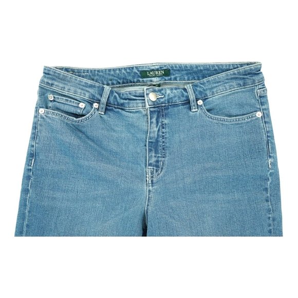 Ralph Lauren Denim Jeans Pants Embroidery Legs Light Wash Size 10 - Picture 4 of 8